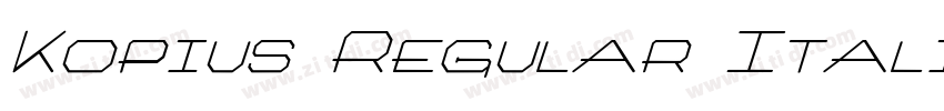 Kopius Regular Itali字体转换